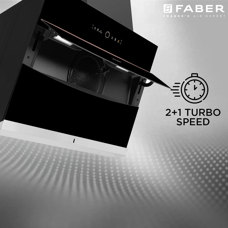 Faber Bolt FL SW SC BK 90 cm Wall-Mounted Chimney – 1500 m³/hr Suction, Steam Auto-Clean, Gesture & Touch Control-10