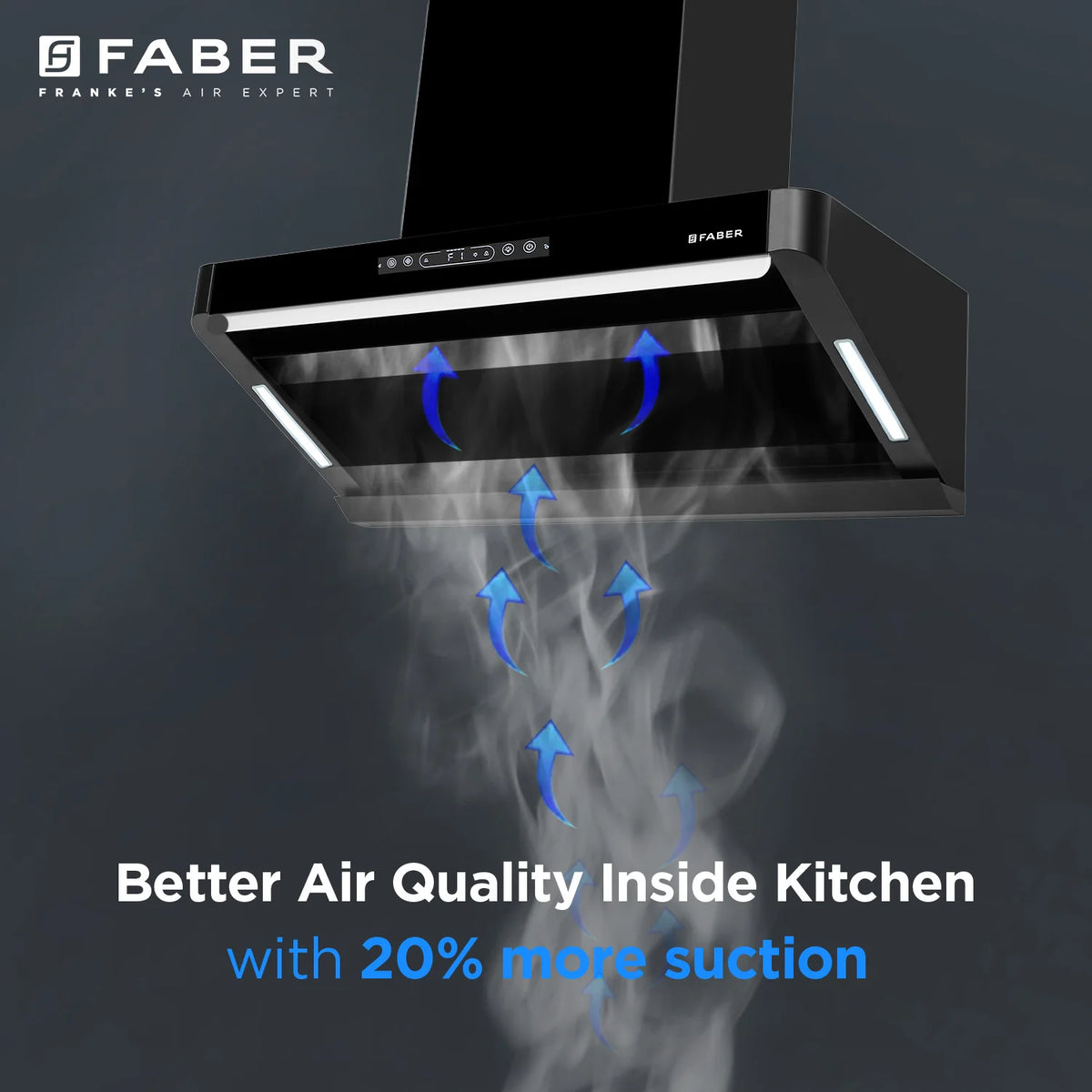 Faber Pinnacle FL HC BK 60 cm Wall-Mounted Chimney – 1500 m³/hr Suction, Heat Auto-Clean & Touch/Gesture Control-9