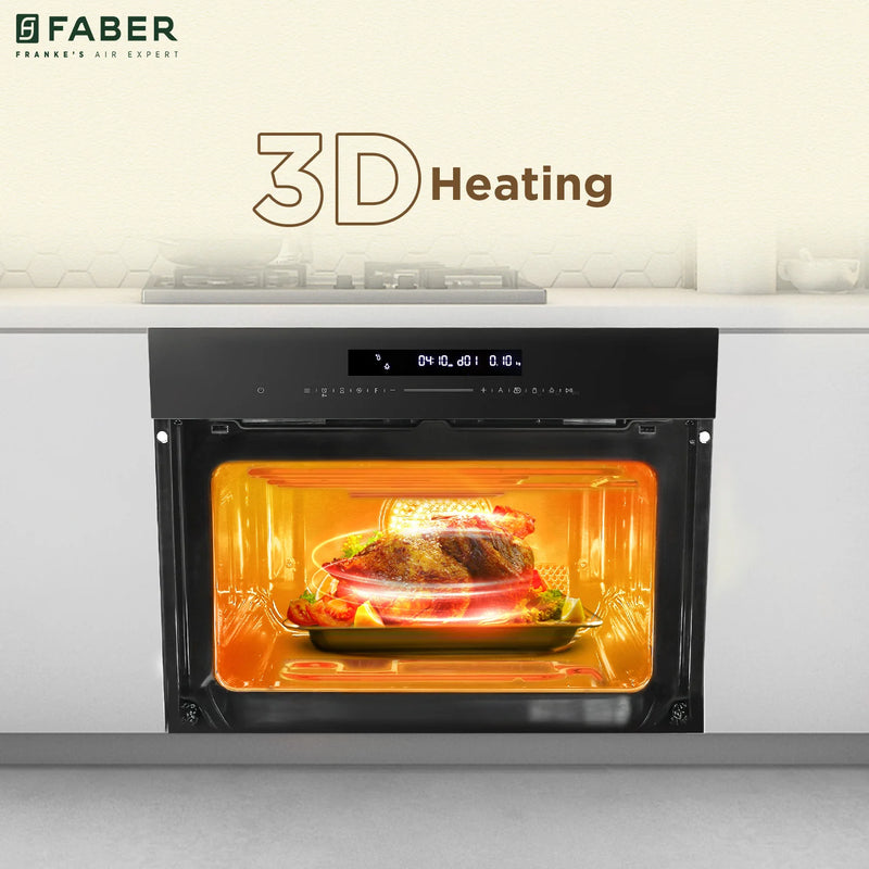 Faber FBIMWO 50 CGS TC Built-in Microwave Oven – 50L Black Finish, 14 Cooking Functions, 13 Auto Cook Menus, Wall Mounted, Energy Efficient-6