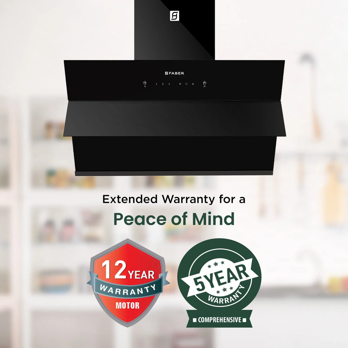 Faber Zenith FL HC SC BK IN 90 cm Wall-Mounted Chimney – 1400 m³/hr Suction, Filterless Auto-Clean, Touch & Gesture Control-4