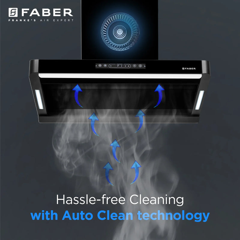 Faber Pinnacle FL HC BK 60 cm Wall-Mounted Chimney – 1500 m³/hr Suction, Heat Auto-Clean & Touch/Gesture Control-12