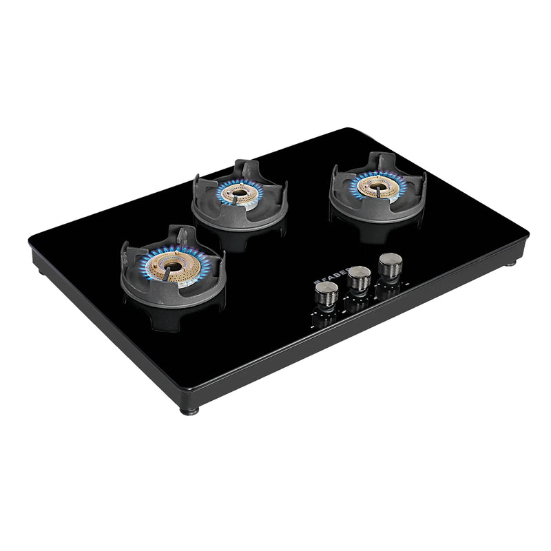 Faber NIOS DLX 753 BB BK Gas Cooktop – 75cm 3 Burner, Brass Burners, Powder Coated Finish, Manual Ignition-6