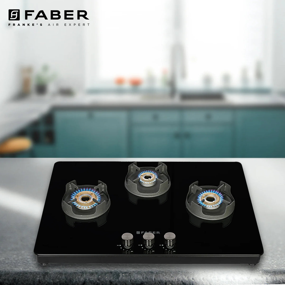 Faber NIOS DLX 753 BB BK Gas Cooktop – 75cm 3 Burner, Brass Burners, Powder Coated Finish, Manual Ignition-7