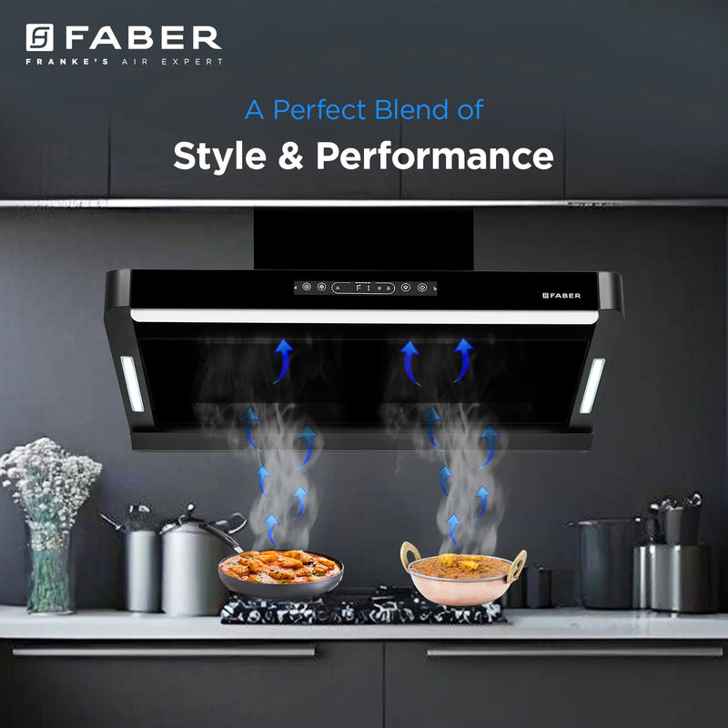 Faber Pinnacle FL HC BK 60 cm Wall-Mounted Chimney – 1500 m³/hr Suction, Heat Auto-Clean & Touch/Gesture Control-7