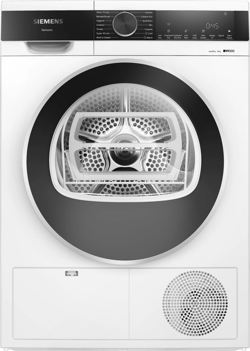 Siemens WP41G200IN 9 Kg Condenser Tumble Dryer  – AutoDry, Anti-Crease, Super 40, White | Discontinued Model-1