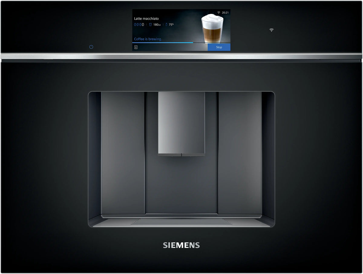Siemens iQ700 Built-In Fully Automatic Coffee Machine 60 cm Black – CT718L1B0-1
