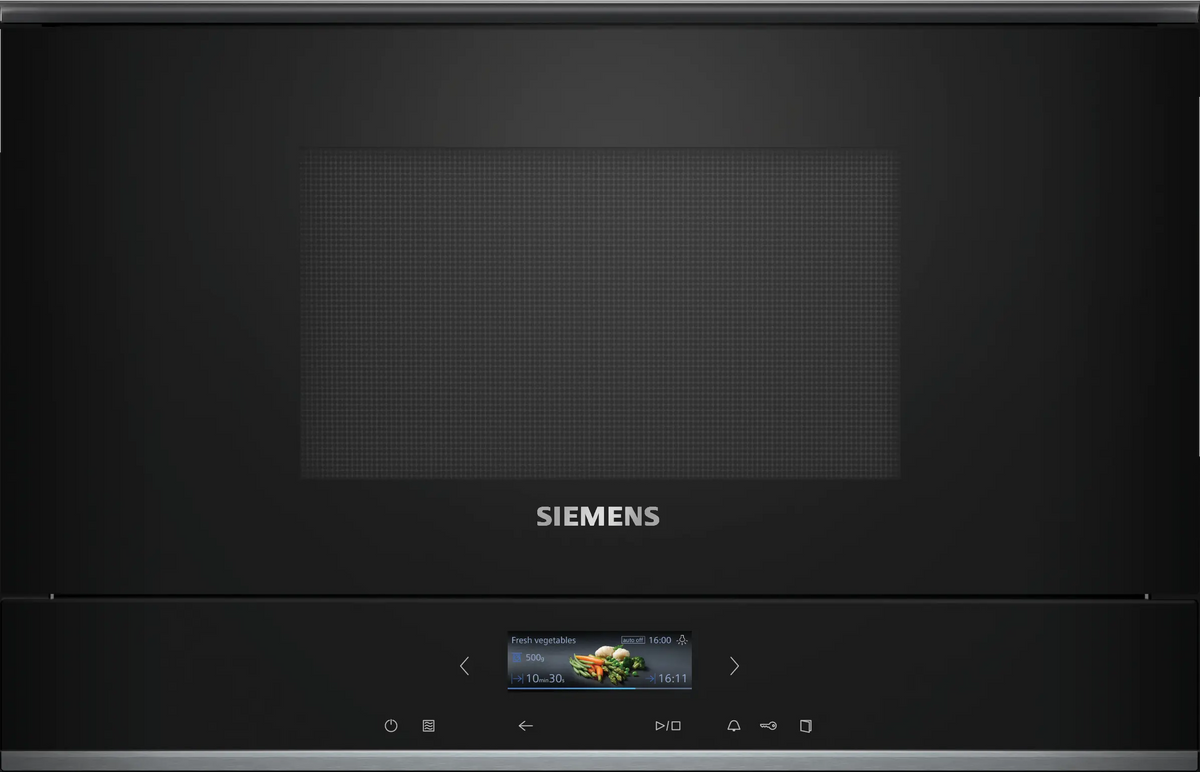 Siemens iQ700 Built-in Microwave with Grill Black – BE732L1B1I