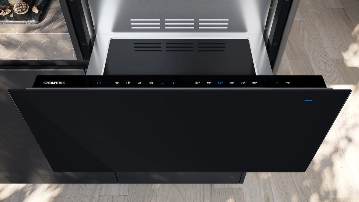 Siemens iQ700 Built-In Warming Drawer 60 x 29 cm Black – BI710D1B1-1