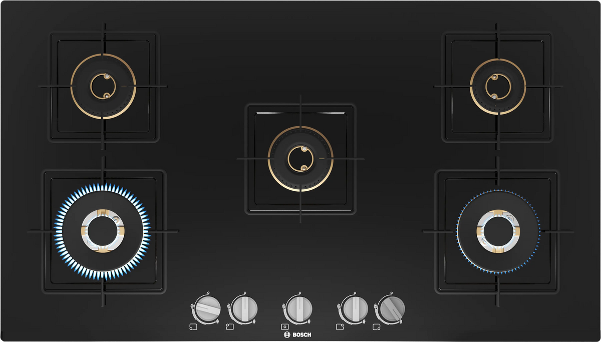 Bosch PNV9B6F10I 90 cm Built-in Gas Hob with 5 High-Performance Burners-1