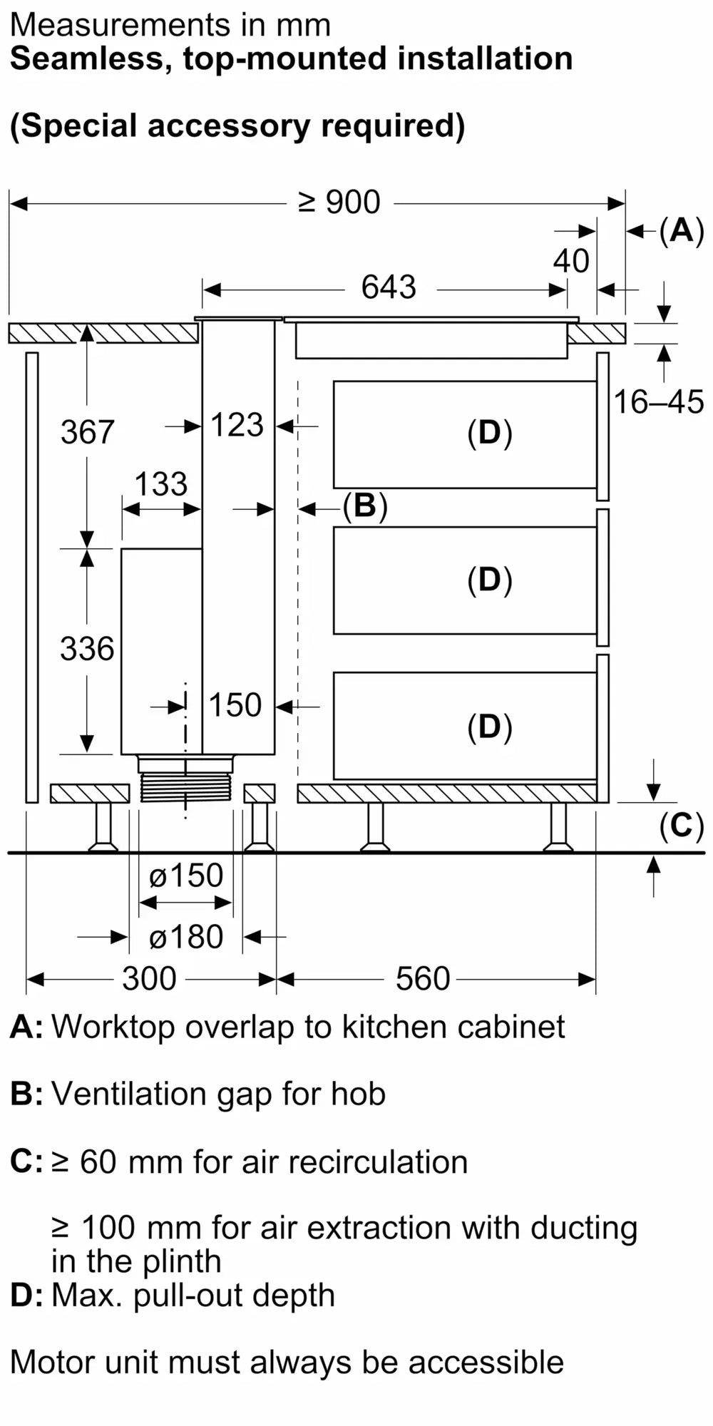 Siemens iQ700 Downdraft Hood 90 cm (LD98WMM66) – Built-In Worktop Ventilation, iQdrive Motor, Home Connect, Black Glass-17