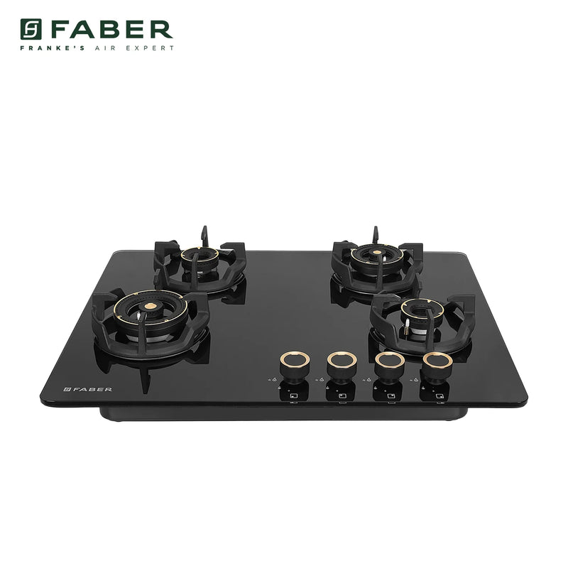 Faber Hob Experia HT704 ALU AI 70 cm Built-In Gas Hob – 4 Brass Burners, Auto-Electric Ignition & Premium Glass Top-10