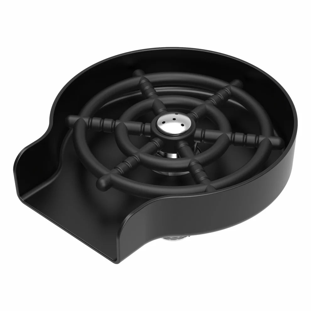 Carysil Glass Rinser – Automatic Cup & Bottle Washer for Kitchen Sink | 304 Stainless Steel | 5 Spray Holes | High Pressure Cleaning | Matt Black-1
