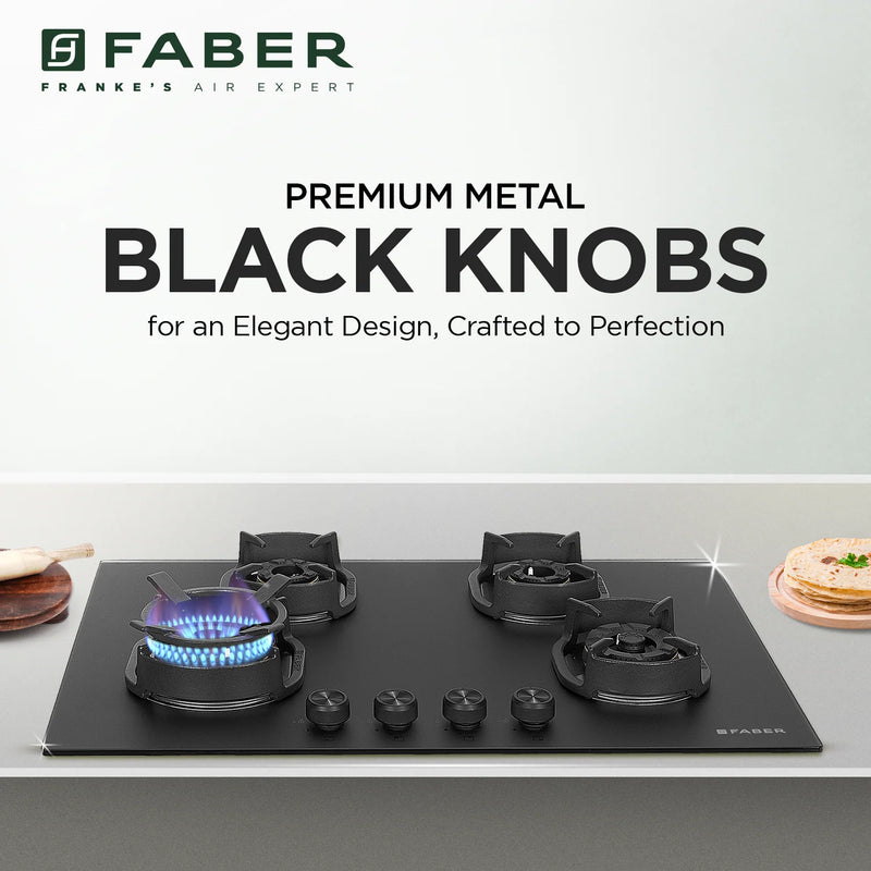 Faber Hob Della HD784 CI AI 75 cm Built-In Gas Hob – 4 Brass Burners, Auto-Electric Ignition & Flame Failure Safety-10