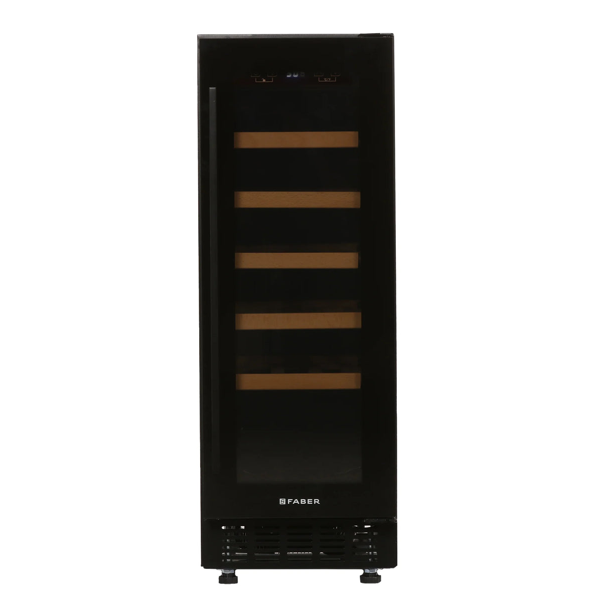 Faber FWC JCF-58 Wine Cooler – 20 Bottle Capacity, Single Zone Cooling, Touch LED Display, Wooden Shelves, Built-in / Freestanding-1