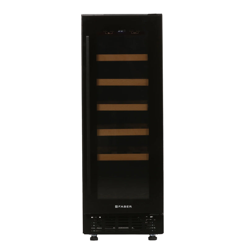 Faber FWC JCF-58 Wine Cooler – 20 Bottle Capacity, Single Zone Cooling, Touch LED Display, Wooden Shelves, Built-in / Freestanding-1