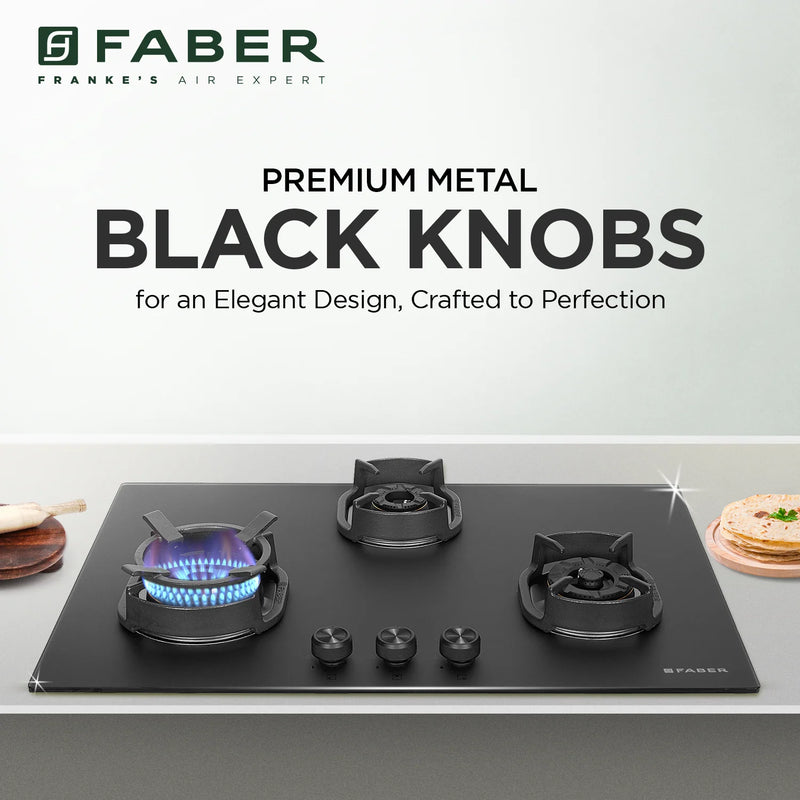 Faber Hob Della HD783 CI AI 75 cm Built-In Gas Hob – 3 Brass Burners, Auto-Electric Ignition & Flame Failure Safety-8