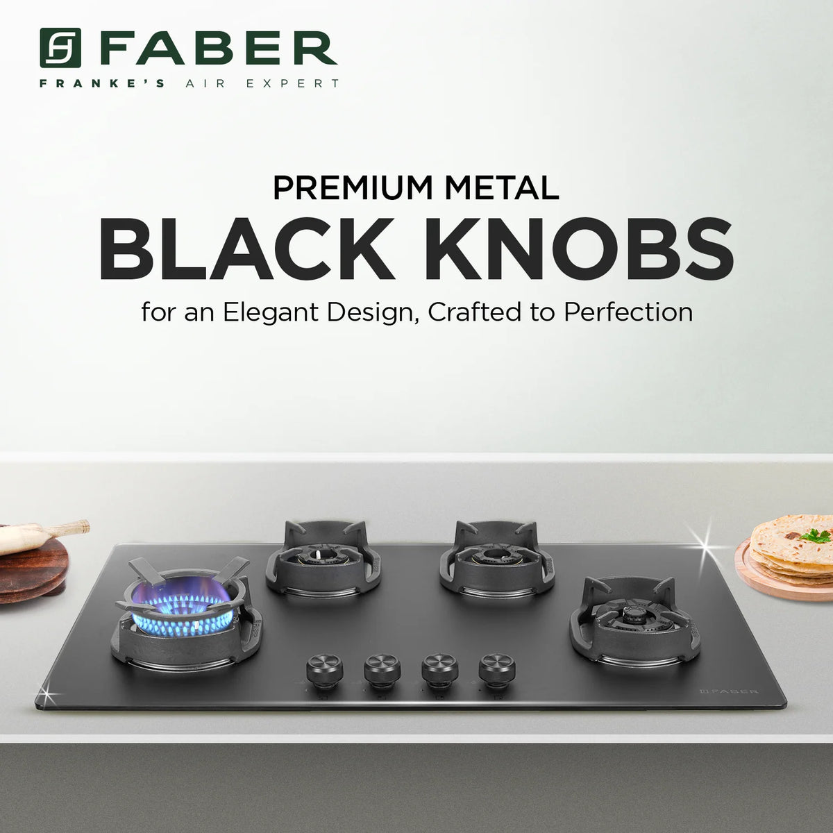 Faber Hob Della HD904 CI AI 90 cm Built-In Gas Hob – 4 Brass Burners, Auto-Electric Ignition & Flame Failure Safety-10