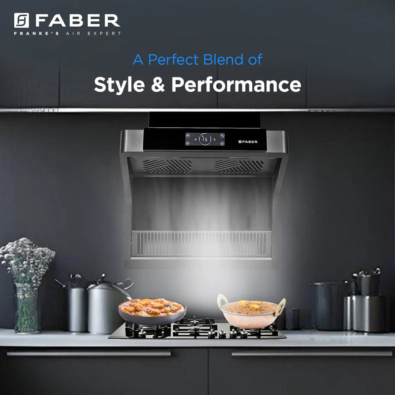 Faber Cosmic FL HC BK 75 cm Wall-Mounted Chimney – 1500 m³/hr Suction, Heat Auto-Clean & Touch/Gesture Control-11
