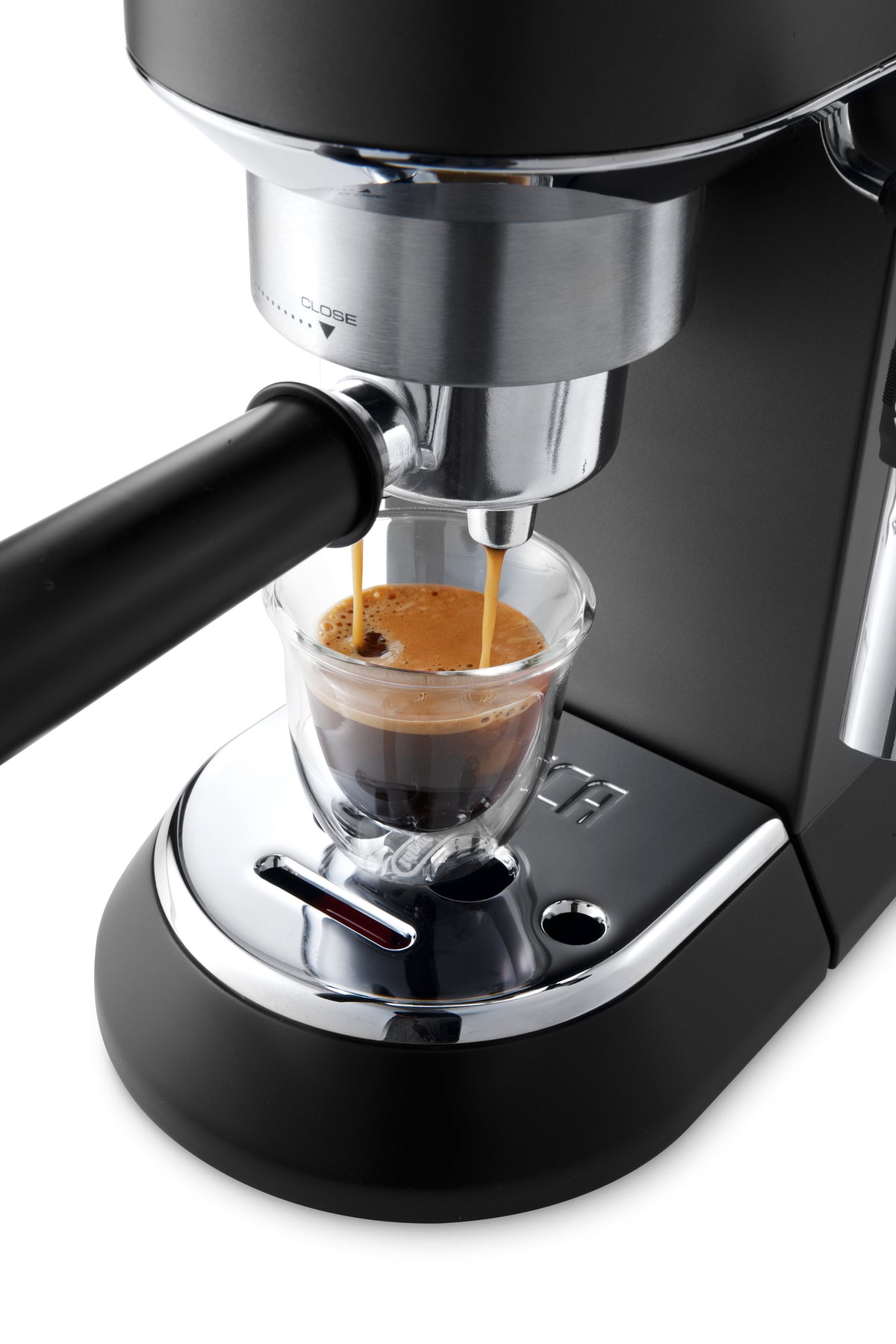 De’Longhi Dedica EC685 Series – Manual Espresso Machine with Cappuccino System, 15 Bar Pressure, Thermoblock Heating (Black, Grey, Red & White)