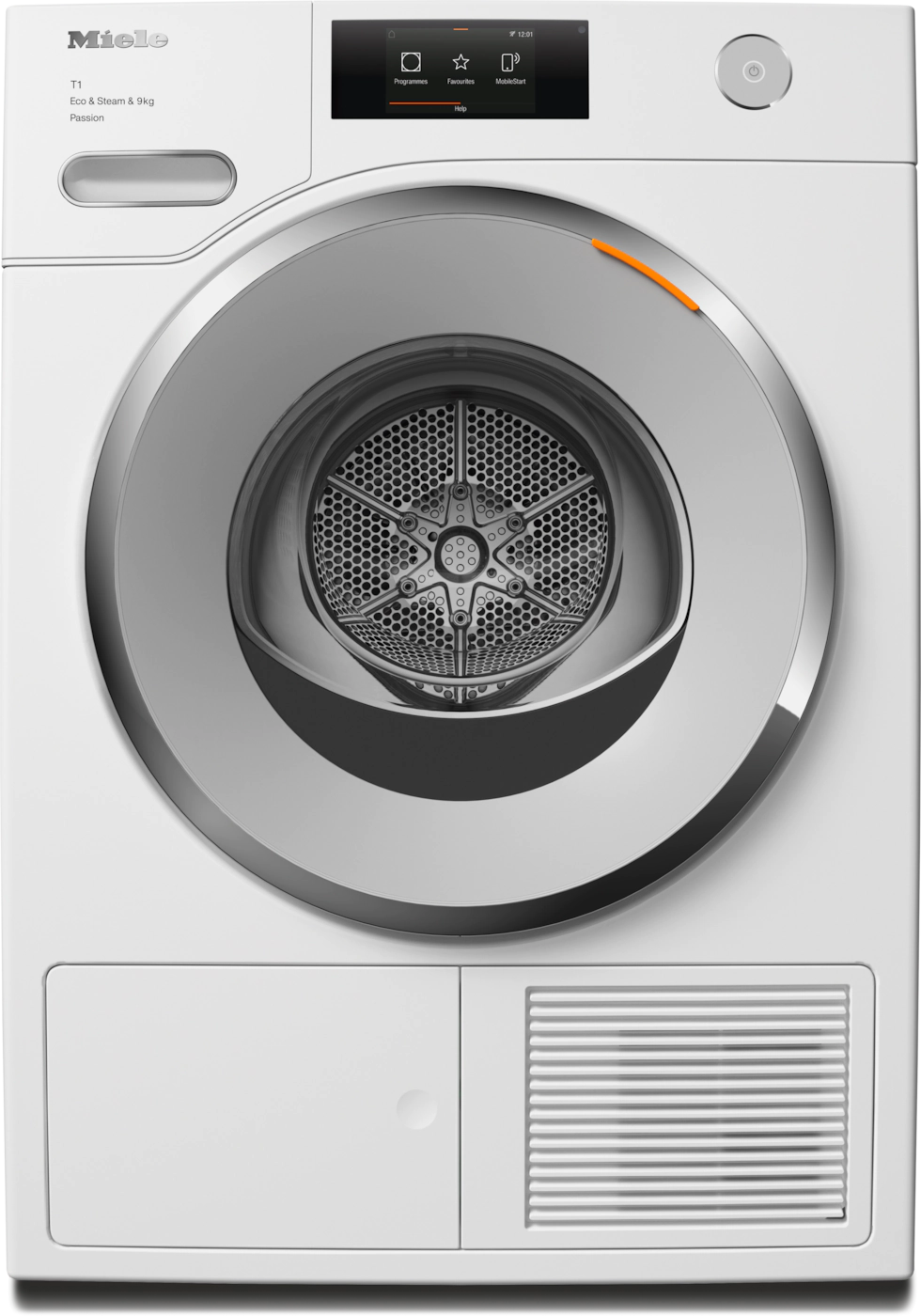 Miele TWV780WP Passion 9kg Heat Pump Dryer – M Touch Display, SteamCare, SilenceDrum, FragranceDos², Smart App Control