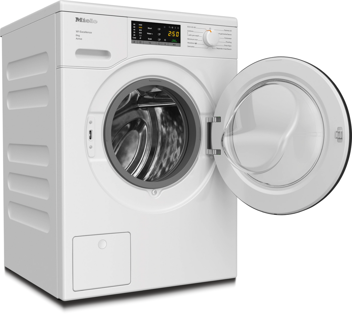 Miele WEA125 WCS 8kg Front Load Washing Machine – 1400 RPM, A Energy Class, CapDosing, Honeycomb Drum, AddLoad-2