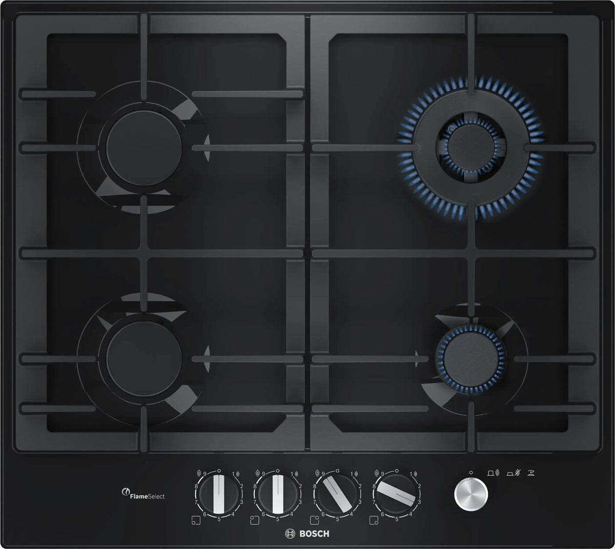 Bosch PCH6A6M90I 60 cm Built-in Gas Hob with 4 High-Performance Burners