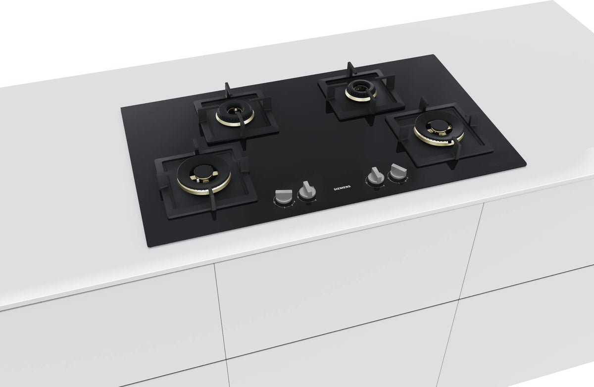 Siemens iQ500 Gas Hob 90 cm (EP9B6FG20I) – 4 Burners, Dual Wok Burners, Black Tempered Glass-3
