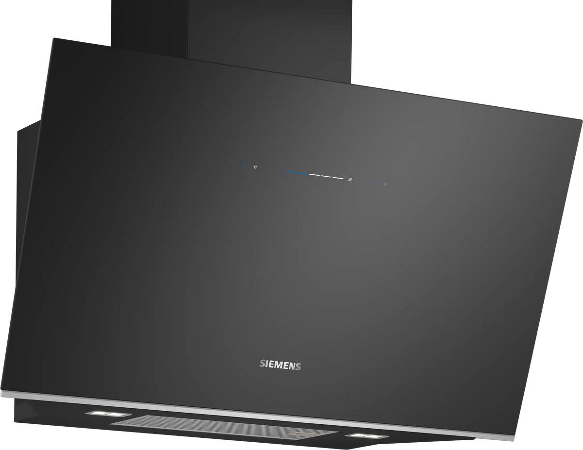 Siemens iQ700 Wall-Mounted Cooker Hood 90 cm (LC91KLT60) – iQdrive Motor, Home Connect, Black Glass