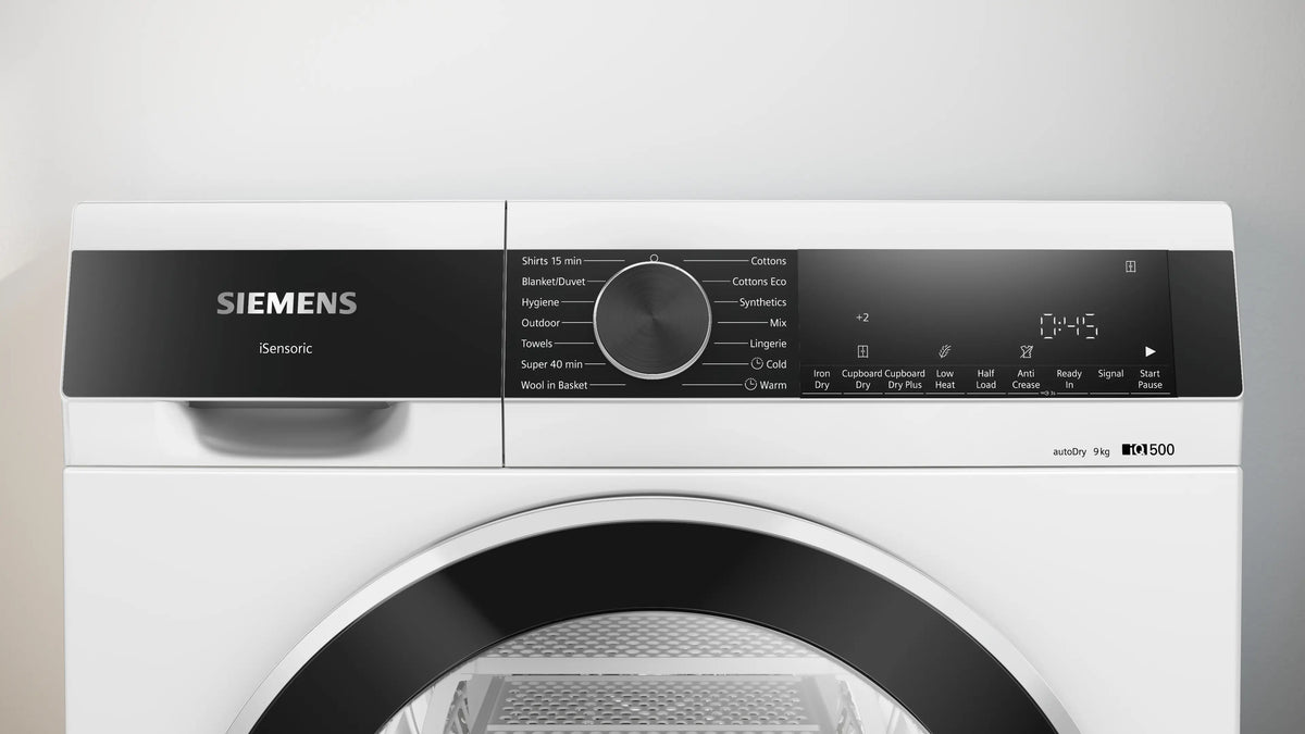 Siemens WP41G200IN 9 Kg Condenser Tumble Dryer  – AutoDry, Anti-Crease, Super 40, White | Discontinued Model