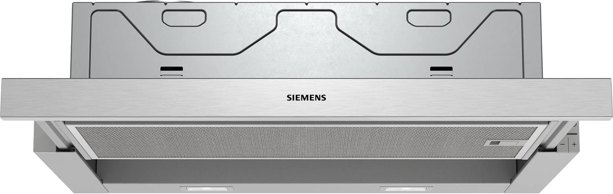 Siemens iQ300 Telescopic Cooker Hood 60 cm (LI64MA531I) – iQdrive Motor, Silver Metallic