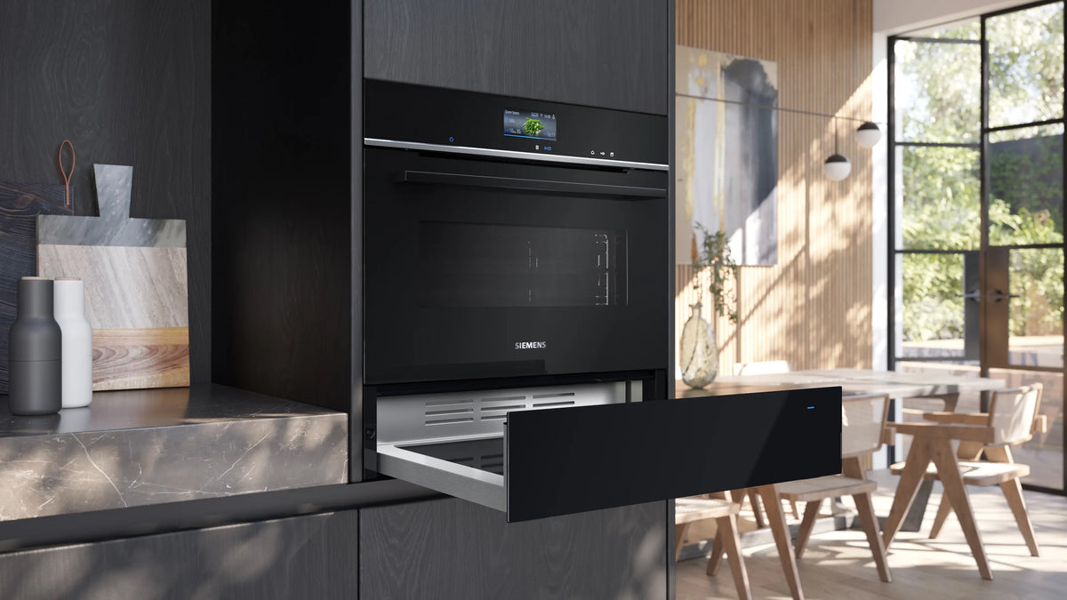 Siemens iQ700 Built-in Warming Drawer 60 x 14 cm Black – BI710C1B1