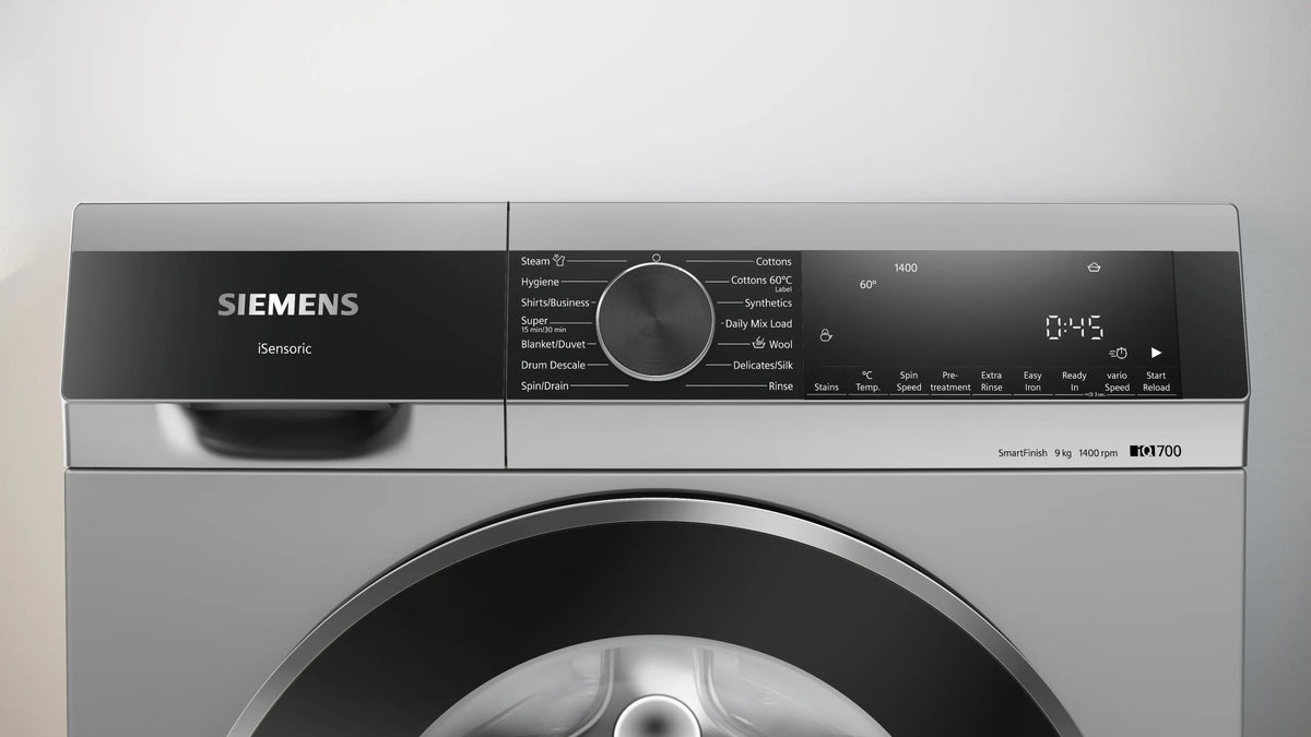 Siemens iQ500 9 Kg Front Load Washing Machine (WGSiemens iQ700 9 Kg Front Load Washing Machine (WG44A2ZSIN) – 1400 RPM, iQdrive Motor, waterPerfect Plus, Silver44A2Z0IN) – 1400 RPM, iQdrive Motor, waterPerfect Plus, White-2