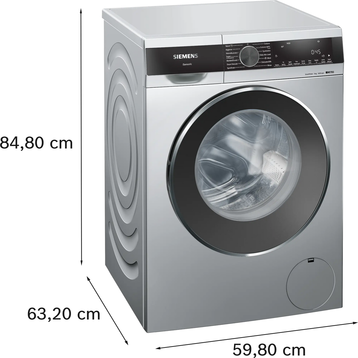 Siemens iQ500 9 Kg Front Load Washing Machine (WGSiemens iQ700 9 Kg Front Load Washing Machine (WG44A2ZSIN) – 1400 RPM, iQdrive Motor, waterPerfect Plus, Silver44A2Z0IN) – 1400 RPM, iQdrive Motor, waterPerfect Plus, White-9