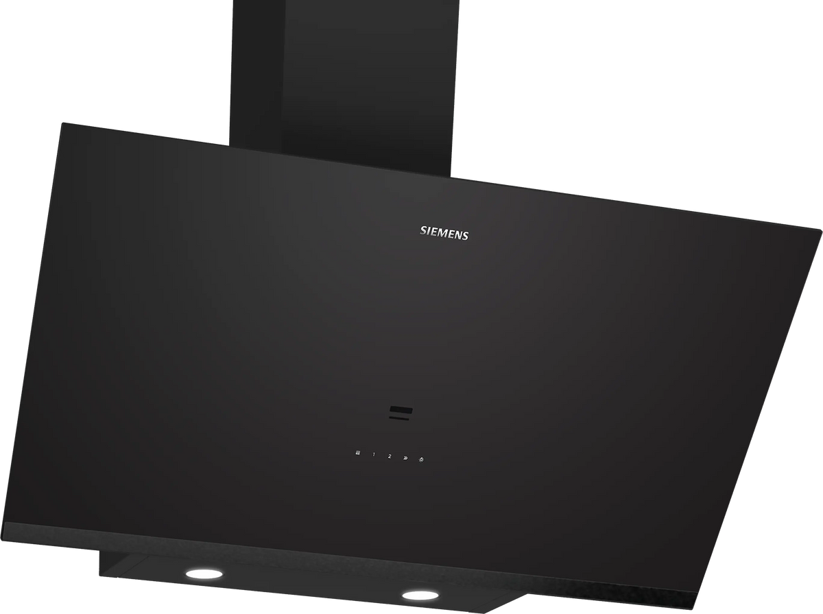Siemens iQ500 Wall-Mounted Cooker Hood 90 cm (LC97KPJ61I) – Touchless Control, Black Glass