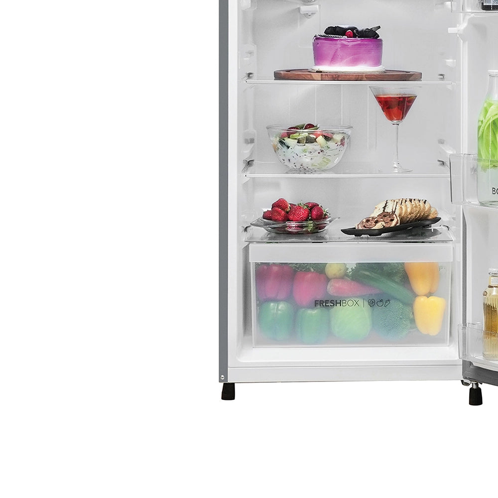 Haier 185L 1 Star Moon Silver Single Door Refrigerator | HRD-2061SMSA-N-7