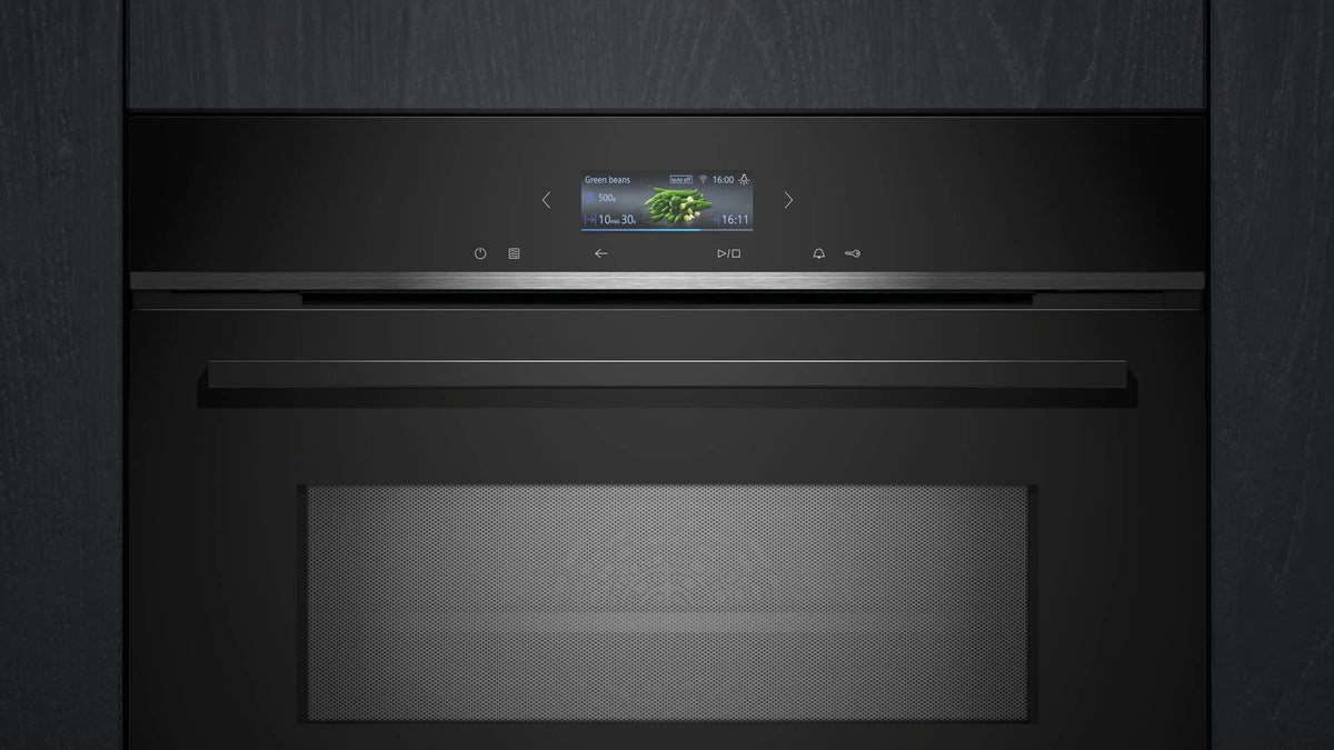 Siemens iQ700 Built-in Compact Oven with Microwave 60 x 45 cm Black – CM724G1B1B-2