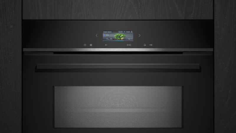 Siemens iQ700 Built-in Compact Oven with Microwave 60 x 45 cm Black – CM724G1B1B-2