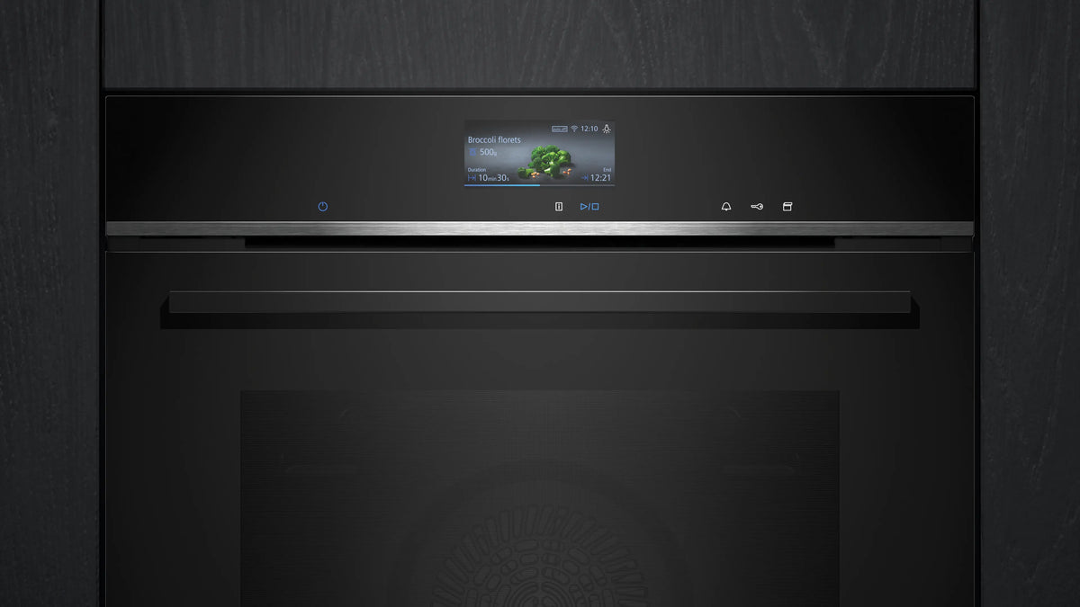 Siemens iQ700 Built-in Oven with Steam Function 60 x 60 cm Black – HS736G3B1I
