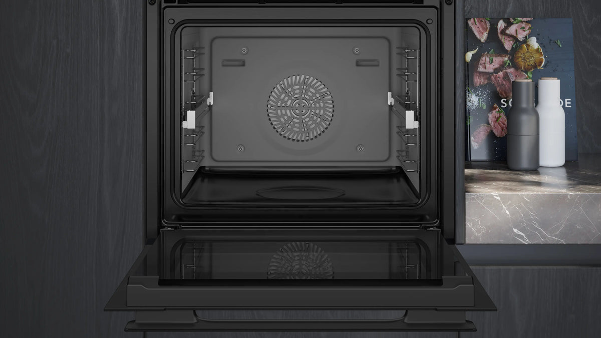 Siemens iQ700 Built-in Oven with Steam Function 60 x 60 cm Black – HS958GDD1-4