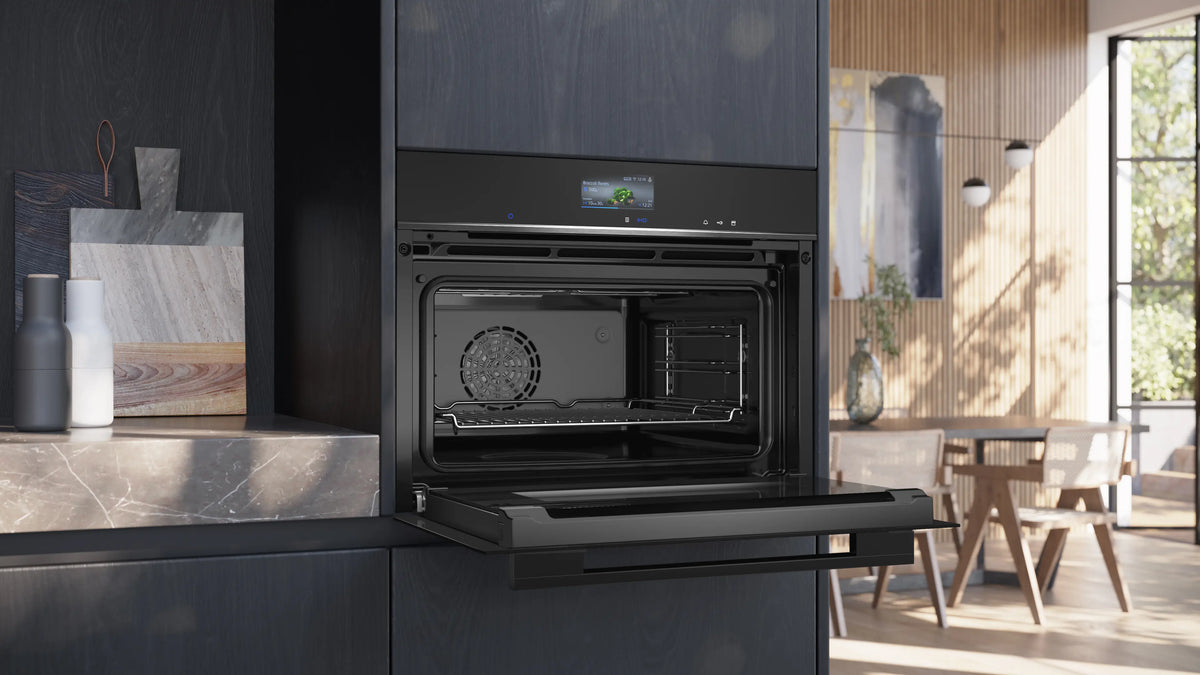 Siemens iQ700 Built-in Compact Oven with Steam Function 60 x 45 cm Black – CS736G1B1-4