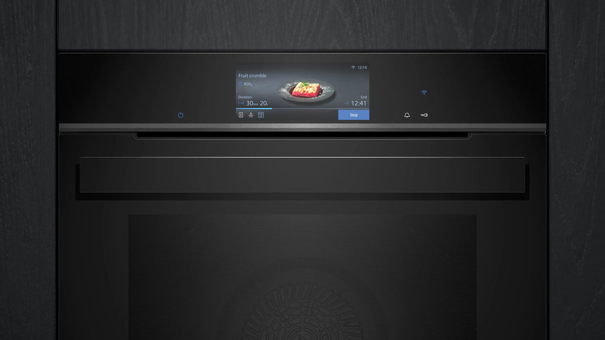 Siemens iQ700 Built-in Oven with Steam Function 60 x 60 cm Black – HS958GDD1-2