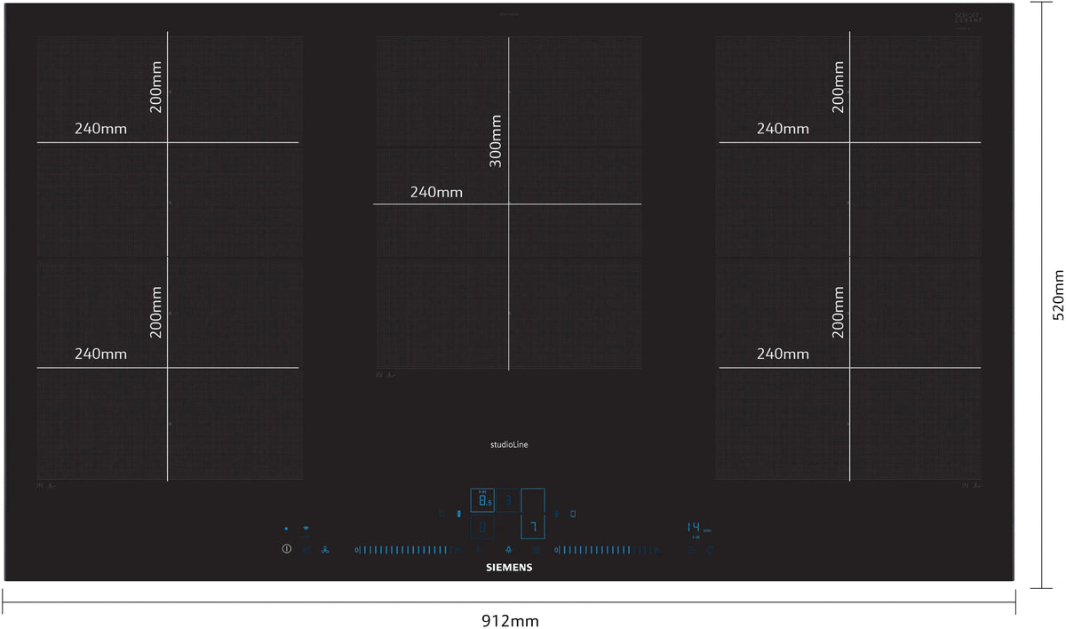 Siemens iQ700 Induction Hob 90 cm (EX977NXV6E) – flexInduction, fryingSensor Plus, Home Connect, Dual Light Slider