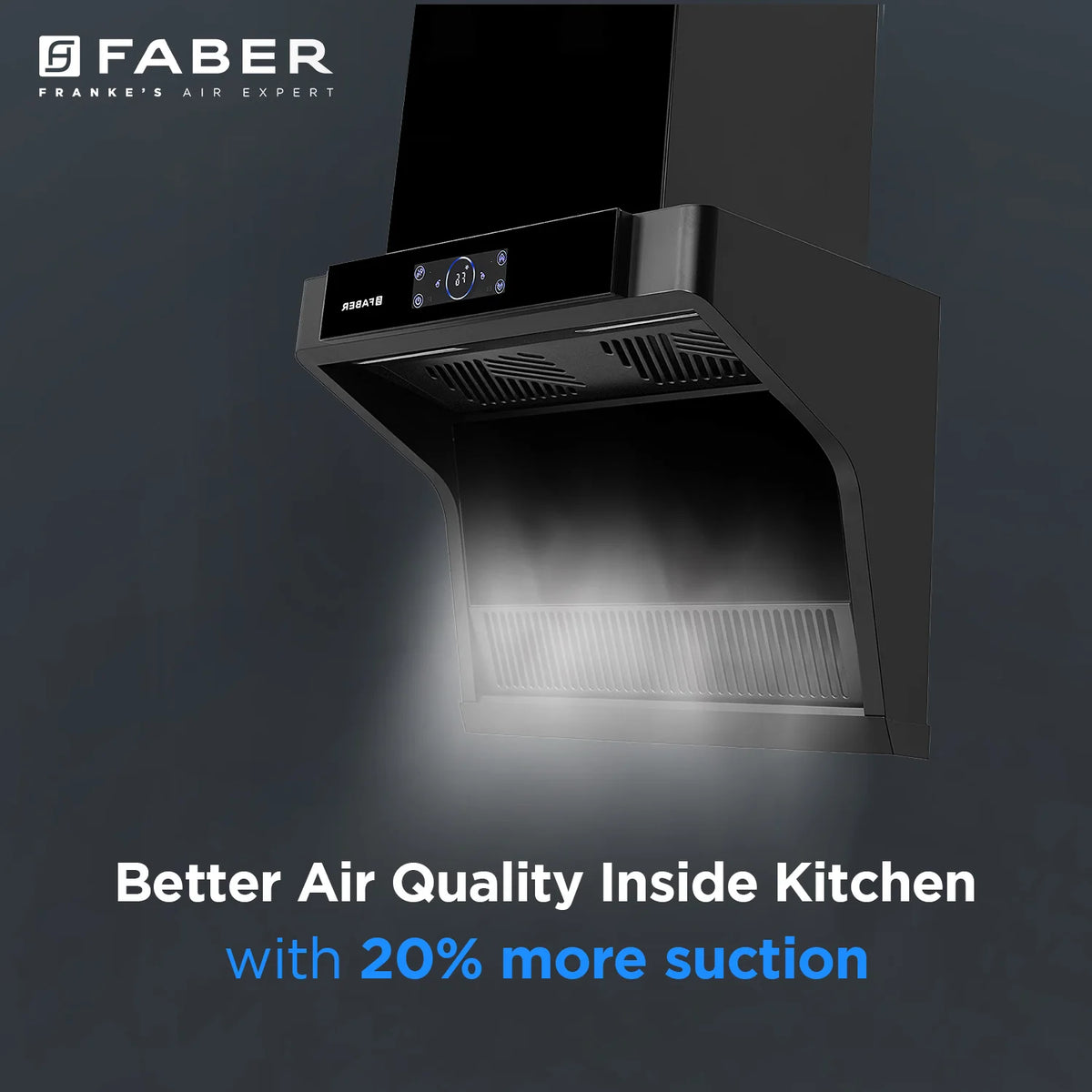 Faber Cosmic FL HC BK 75 cm Wall-Mounted Chimney – 1500 m³/hr Suction, Heat Auto-Clean & Touch/Gesture Control-12