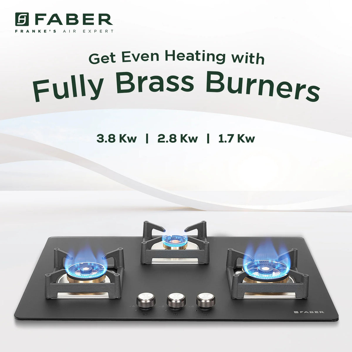 Faber Hob Bella HT 753 BR AI FFDD 75 cm Built-In Gas Hob – 3 Brass Burners, Dual Flame Failure Safety & Auto Electric Ignition-10