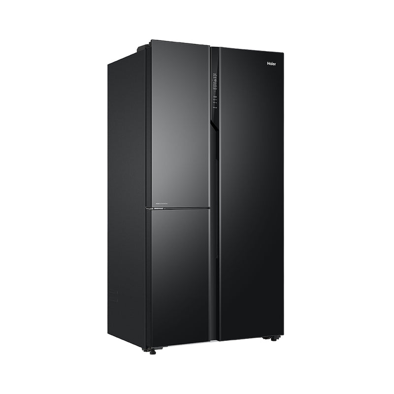Haier 598L 3 Star Black Glass 3 Door Smart Convertible Side-by-Side Refrigerator | HRT-683KGU1-5