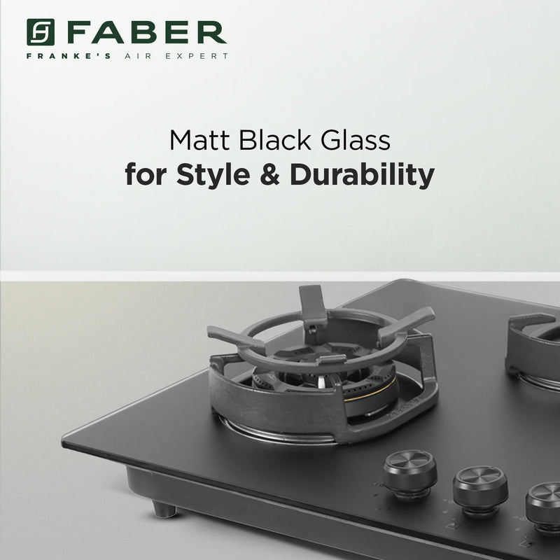 Faber Hob Della HD904 CI AI 90 cm Built-In Gas Hob – 4 Brass Burners, Auto-Electric Ignition & Flame Failure Safety-12