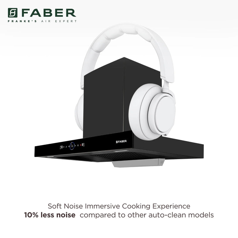 Faber Dazzle BLDC FL HC BK Wall-Mounted Chimney – 1500 m³/hr Suction, Heat Auto-Clean & Gesture Control-12