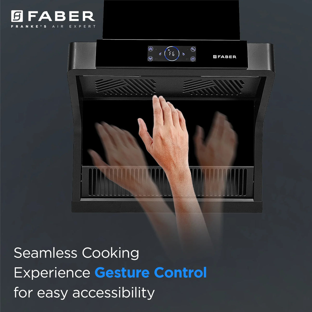 Faber Cosmic FL HC BK 75 cm Wall-Mounted Chimney – 1500 m³/hr Suction, Heat Auto-Clean & Touch/Gesture Control-14