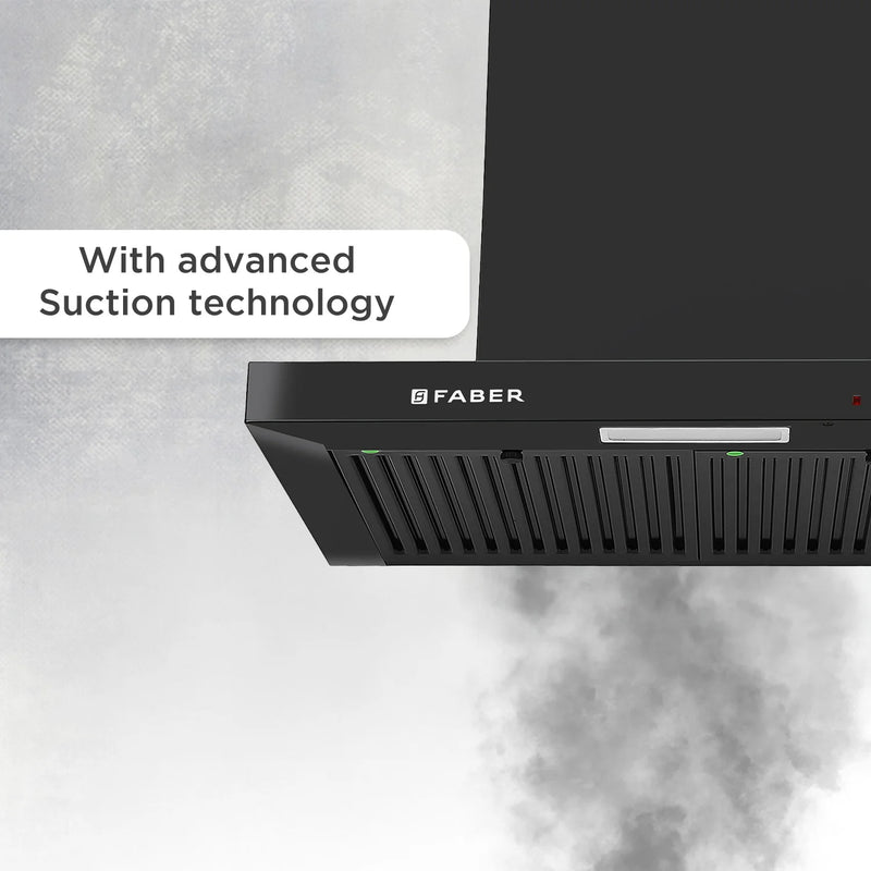Faber Mars PB BF BK 60 cm Wall-Mounted Chimney – 1000 m³/hr Suction, Baffle Filter & Push Button Control-7