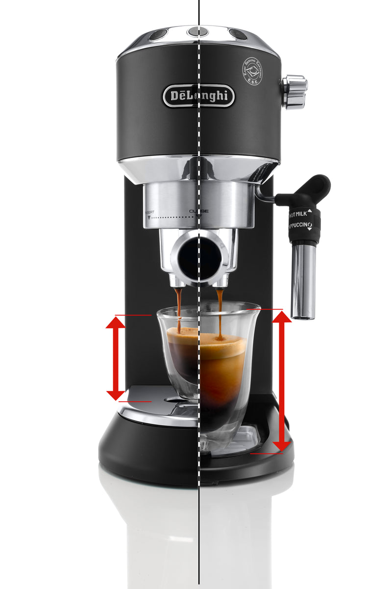De’Longhi Dedica EC685 Series – Manual Espresso Machine with Cappuccino System, 15 Bar Pressure, Thermoblock Heating (Black, Grey, Red & White)-5